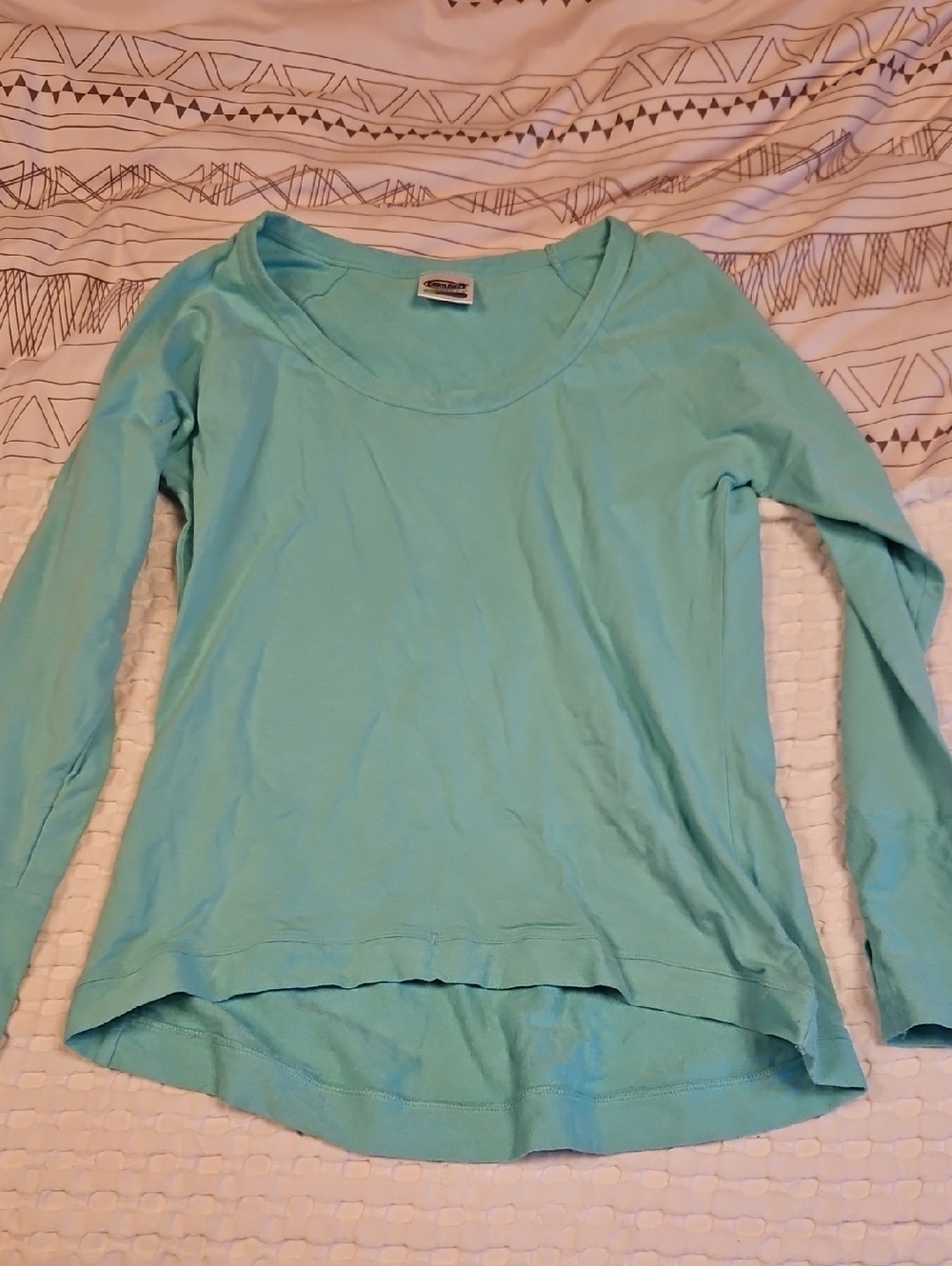 Light Teal Women's Long-Sleeve Tee -small